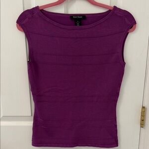 White House Black Market Rich Purple Tank Top